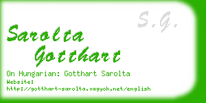 sarolta gotthart business card